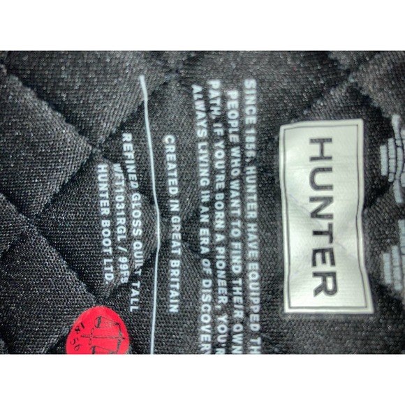 HUNTER NEW Sz 5 Gloss Quilted Tall Rain Boot - Picture 7 of 9